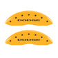 MGP 4 Caliper Covers Engraved Front & Rear With out stripes/Dodge Yellow finish black ch