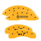 MGP 4 Caliper Covers Engraved Front Lincoln Engraved Rear MKT Yellow finish black ch