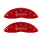MGP 4 Caliper Covers Engraved Front Lincoln Engraved Rear Star logo Red finish silver ch
