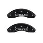 MGP 4 Caliper Covers Engraved Front & Rear Block/Charger Black finish silver ch