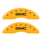 MGP 4 Caliper Covers Engraved Front & Rear GMC Yellow finish black ch