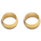 Vibrant 5/8in Brass Olive Hardline Tubing Inserts (2 Pack)