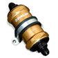 Fuelab 818 In-Line Fuel Filter Standard -6AN In/Out 10 Micron Fabric - Gold