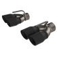 QTP 15-18 Dodge Challenger 6.2L/6.4L 304SS Screamer Exhaust 3in Quad Tip Adapter w/Black Tips