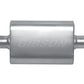 Gibson MWA Superflow Center/Center Oval Muffler - 4x9x14in/2.5in Inlet/2.5in Outlet - Stainless