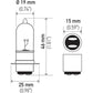 Hella Bulb 3603 12V 25/25W Px15D T6