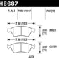 Hawk 04-10 Audi A8 Quattro / 07-11 S6 / 07-10 S8 /  04-06 VW Phaeton HPS Front Street Brake Pads