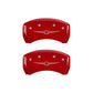 MGP 4 Caliper Covers Engraved Front & Rear Style 1/Chrysler Wing Red finish silver ch