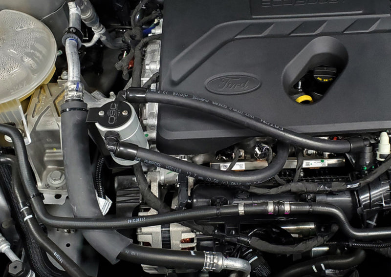 J&L 2021-2022 Ford Bronco 1.5L EcoBoost Passenger Side Oil Separator 3.0 - Clear Anodized