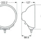 Hella Rallye 4000 Series Chrome Euro Beam 12V Halogen Lamp with Position Lamp
