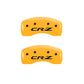 MGP 4 Caliper Covers Engraved Front Honda Engraved Rear CR-Z Yellow finish black ch
