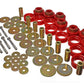 Energy Suspension Body Mount Set Inc. Hardware - Red