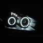 ANZO 2005-2006 Acura Rsx Projector Headlights w/ Halo Black