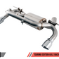 AWE Tuning BMW F3X 340i Touring Edition Axle-Back Exhaust - Chrome Silver Tips (102mm)
