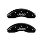 MGP 4 Caliper Covers Engraved Front & Rear JEEP Black finish silver ch