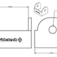 Ridetech Large Rod End Bracket for 3in Wide Rod End