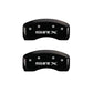 MGP 4 Caliper Covers Engraved Front Cursive/Cadillac Engraved Rear SRX Black finish silver ch