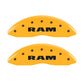MGP 4 Caliper Covers Engraved Front Ram Rear Ramhead Yellow Finish Black Char 2006 Dodge Durango