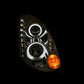 ANZO 2003-2007 Infiniti G35 Projector Headlights w/ Halo Chrome (CCFL) (HID Compatible)