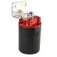Aeromotive SS Series Billet Canister Style Fuel Filter Anodized Black/Red - 10 Micron Fabric Element