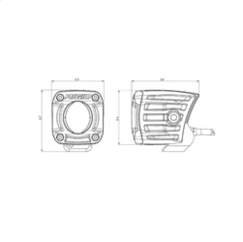Rigid Industries Revolve Pod with White Trim Ring - Pair