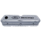 Ford Racing Logo Stamped Steel Valve Covers - Chrome
