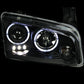 ANZO 2006-2010 Dodge Charger Projector Headlights w/ Halo Black