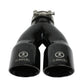aFe Takeda 2.5in 304 Stainless Steel Clamp-on Exhaust Tip 2.5in Inlet 3in Dual Outlet - Black