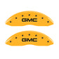 MGP 4 Caliper Covers Engraved Front & Rear GMC Yellow finish black ch