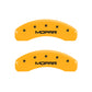 MGP 4 Caliper Covers Engraved Front & Rear Mopar Yellow Finish Black Char 2008 Chrysler Aspen