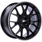 BBS CH-R 18x9 5x120 ET44 Satin Black Polished Rim Protector Wheel -82mm PFS/Clip Required