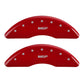 MGP 4 Caliper Covers Engraved Front & Rear MGP Red finish silver ch