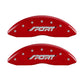 MGP 4 Caliper Covers Engraved Front & Rear SPORT Red finish silver ch