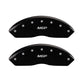 MGP Front set 2 Caliper Covers Engraved Front MGP Black finish silver ch