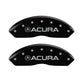 MGP 4 Caliper Covers Engraved Front Acura Engraved Rear TLX Black finish silver ch