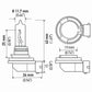 Hella H9 12V 65W PGJ19-5 HP 2.0 Halogen Bulbs