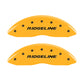 MGP 4 Caliper Covers Engraved Front & Rear Ridgeline Yellow Finish Black Char 2019 Honda Ridgeline