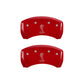 MGP 4 Caliper Covers Engraved Front Cobra Engraved Rear Snake Red finish silver ch