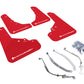 Rally Armor 2012-18 Fiat 500 (Pop/Sport/Lounge/Abarth) Red Mud Flap w/ White Logo