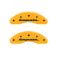 MGP 4 Caliper Covers Engraved Front & Rear Impala Yellow finish black ch