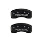 MGP 4 Caliper Covers Engraved Front & Rear Pontiac Red finish silver ch