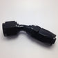 Fragola -10AN Fem x -8AN Hose 45 Degree Reducing Hose End - Black