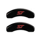 MGP 4 Caliper Covers Engraved Front & Rear No bolts/ST Black finish silver ch