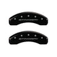 MGP 4 Caliper Covers Engraved Front & Rear Stingray Black finish silver ch