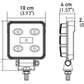 Hella ValueFit Work Light 4SQ LED MV CR LT