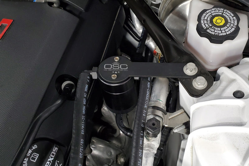 J&L 16-22 Chevrolet Camaro LT1 6.2L Driver Side Oil Separator 3.0 - Black Anodized
