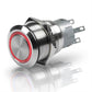 Hella Switch Push Stainless Steel SPST LED Red 12V