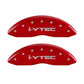MGP 4 Caliper Covers Engraved Front & Rear I-Vtec Red Finish Silver Char 2017 Acura ILX