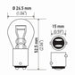 Hella Bulb 7225 12V 21/4W Baz15D S8 (2)