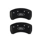 MGP 4 Caliper Covers Engraved Front & Rear Oval logo/Ford Red finish silver ch